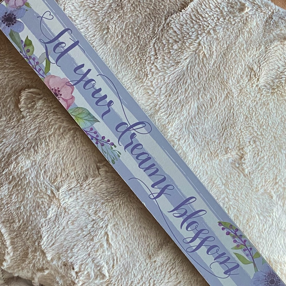 Wood Farmhouse Cottagecore Decor Painted Gift “Let Your Dreams Blossom” Sign